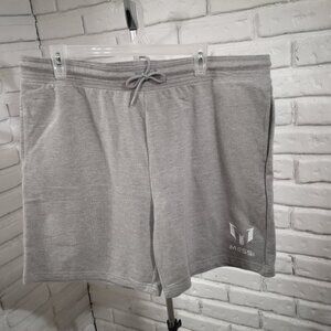 Messi Men's Size XL Heather Grey Tie Waist Straight Legs Shorts
